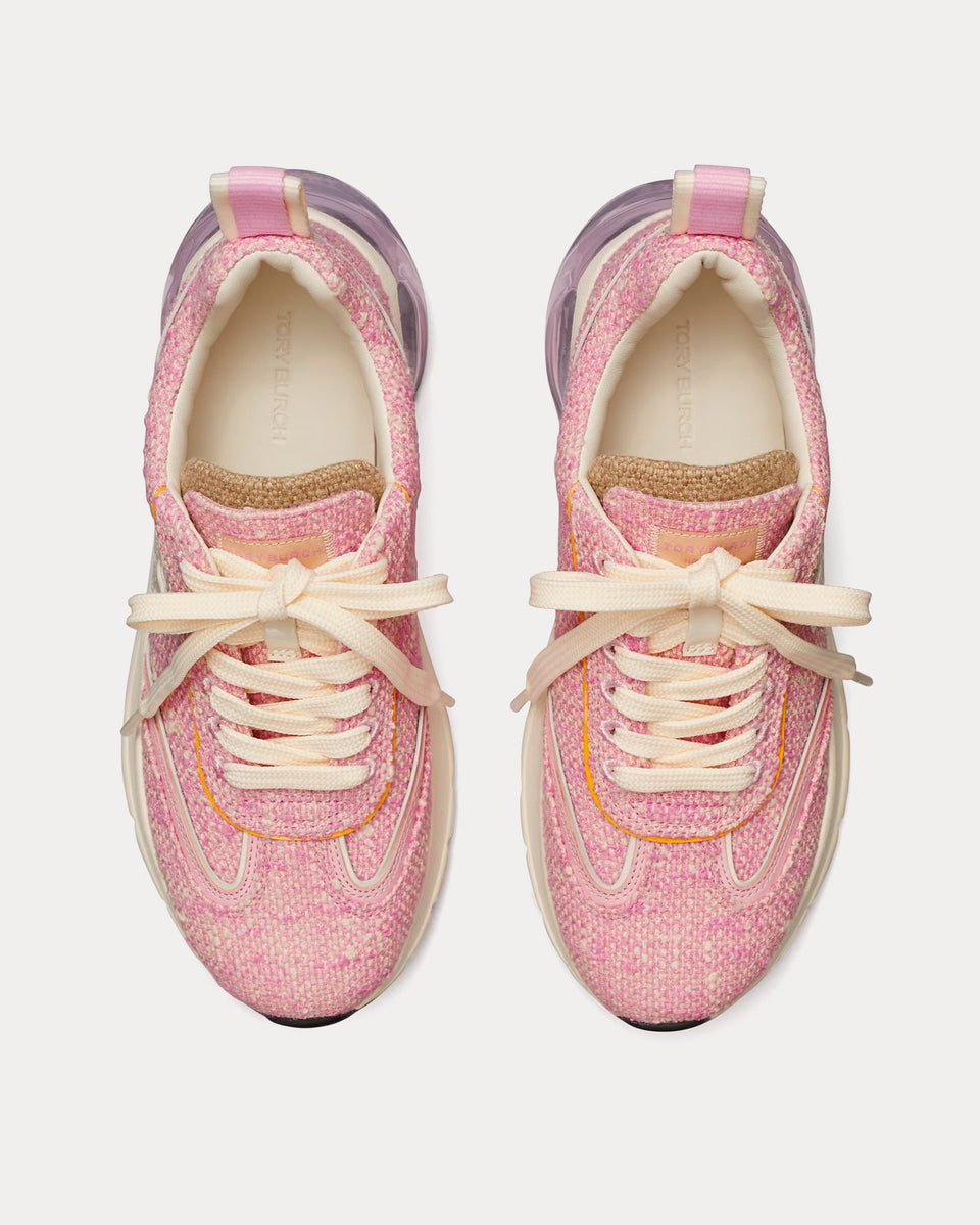 Tory Burch Good Luck Tweed Pink Low Top Sneakers - Sneak in Peace