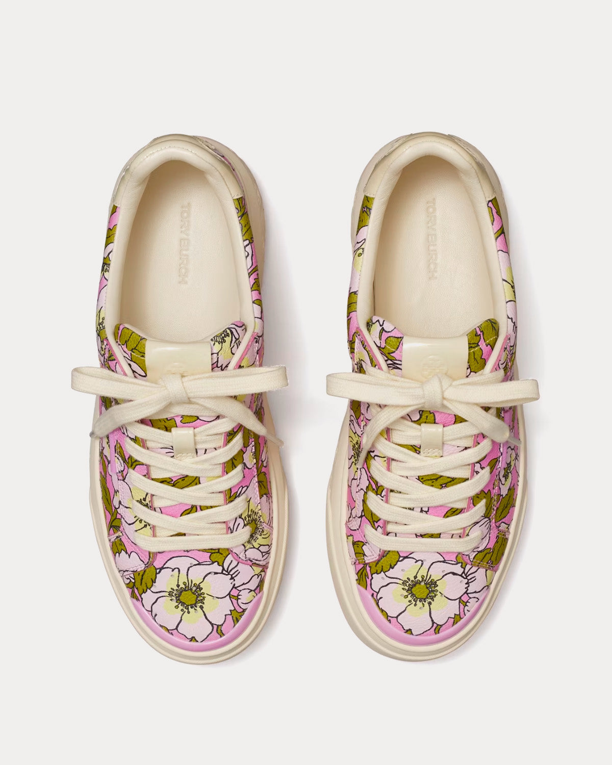 Tory Burch - Ladybug Purple Bold Flowers / Oyster Low Top Sneakers