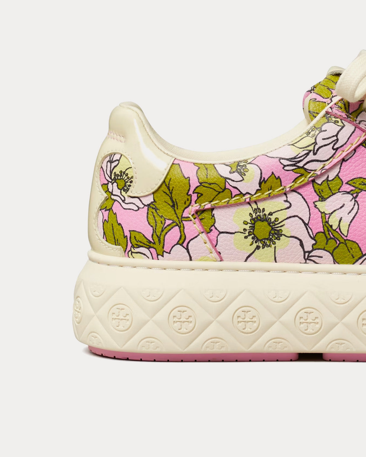 Tory Burch - Ladybug Purple Bold Flowers / Oyster Low Top Sneakers