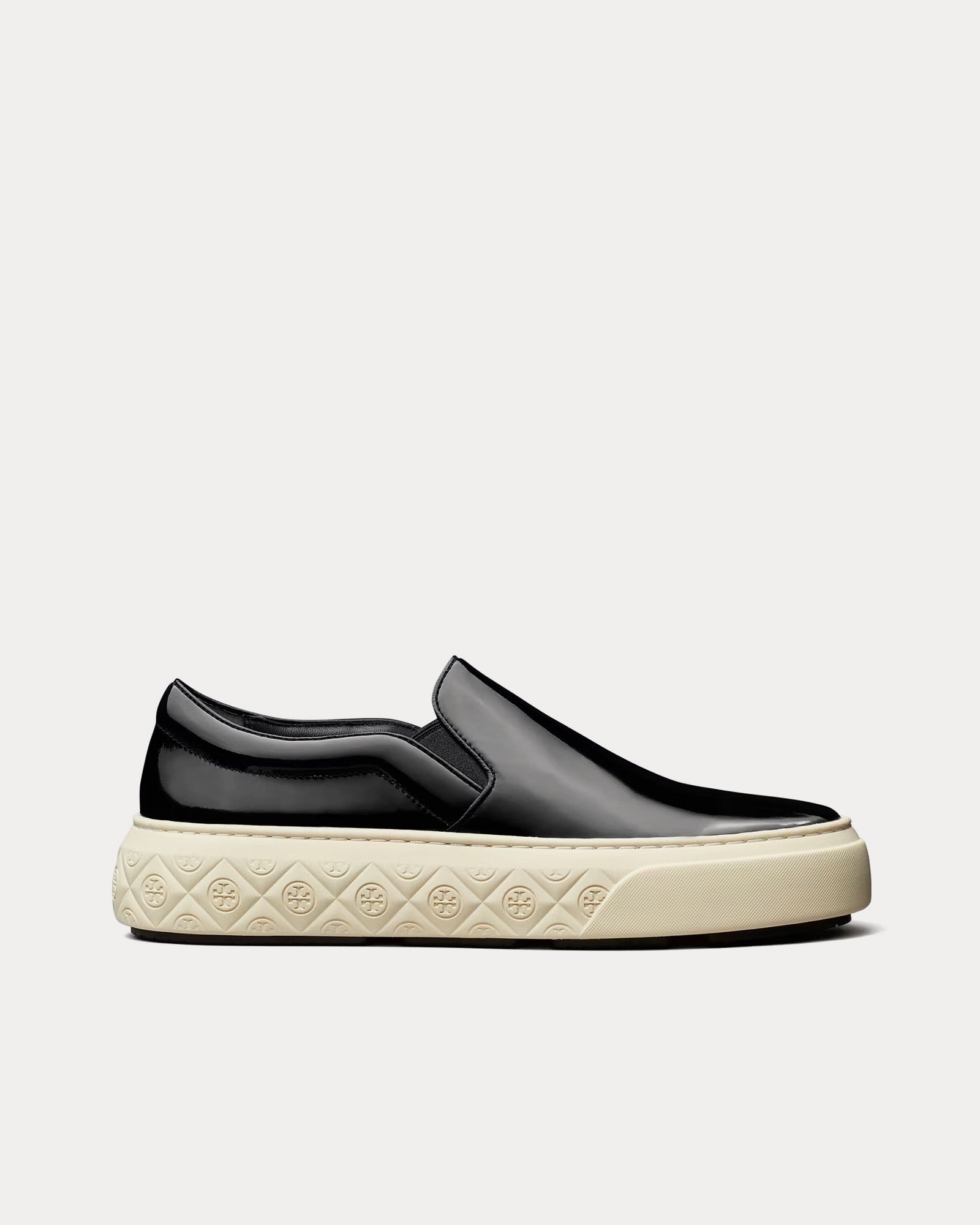 Tory Burch - Ladybug Patent Leather Black Slip On Sneakers