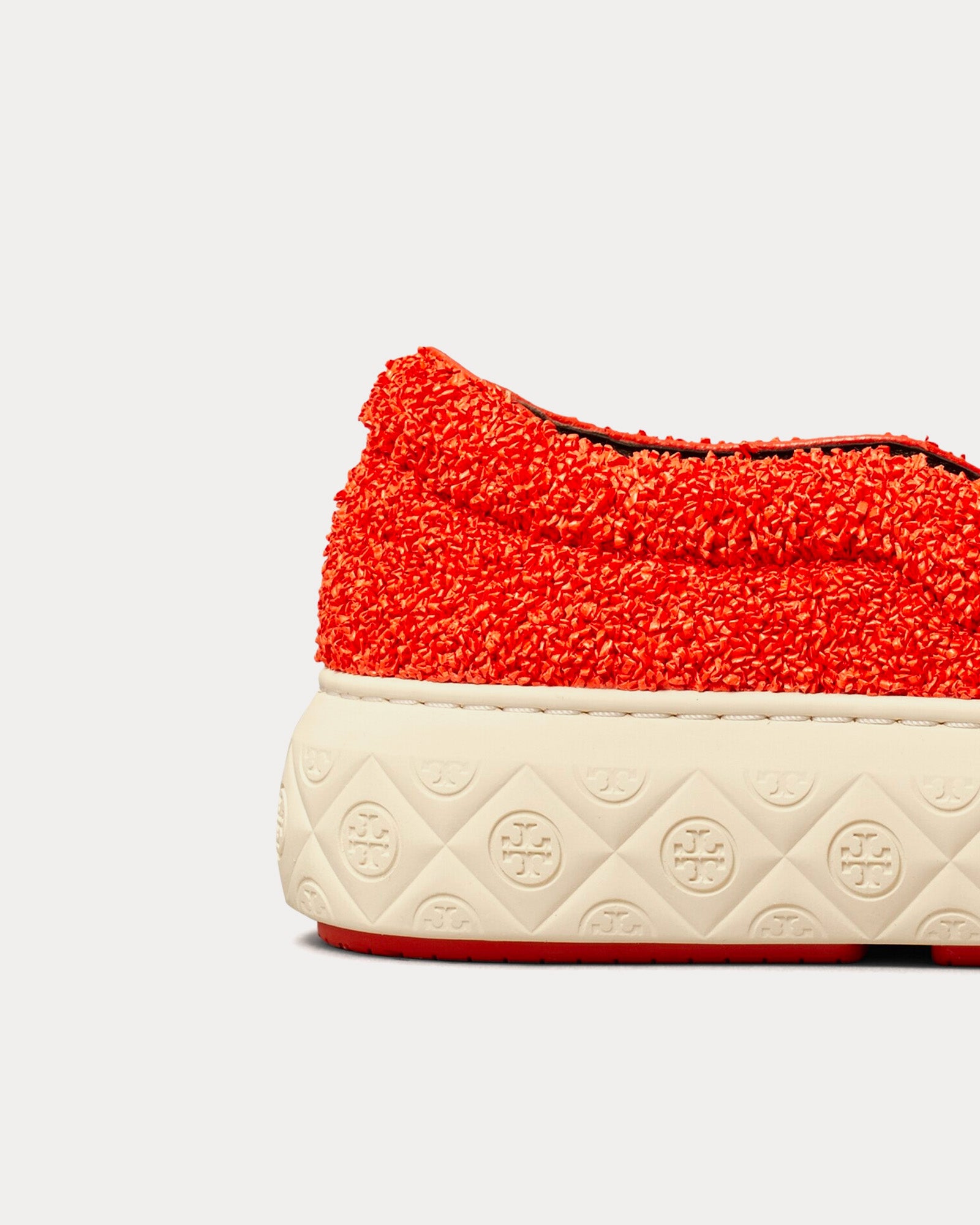 Tory Burch - Ladybug Raffia & Leather Piper Red Slip On Sneakers