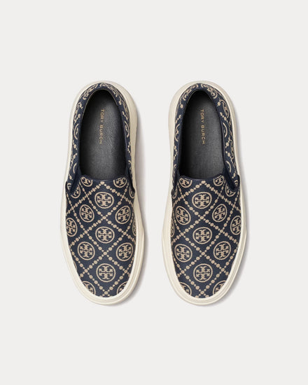 Tory Burch Ladybug T Monogram Inverse Navy Slip On Sneakers - 2