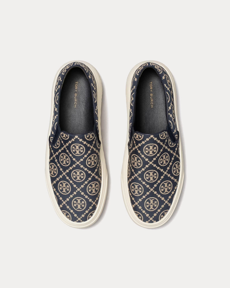 Tory Burch Ladybug T Monogram Inverse Navy Slip On Sneakers - 2