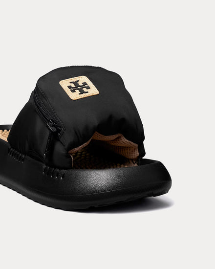Tory Burch Pocket Sport Slide Perfect Black / Light Taupe /Light Taupe Slip Ons - 3