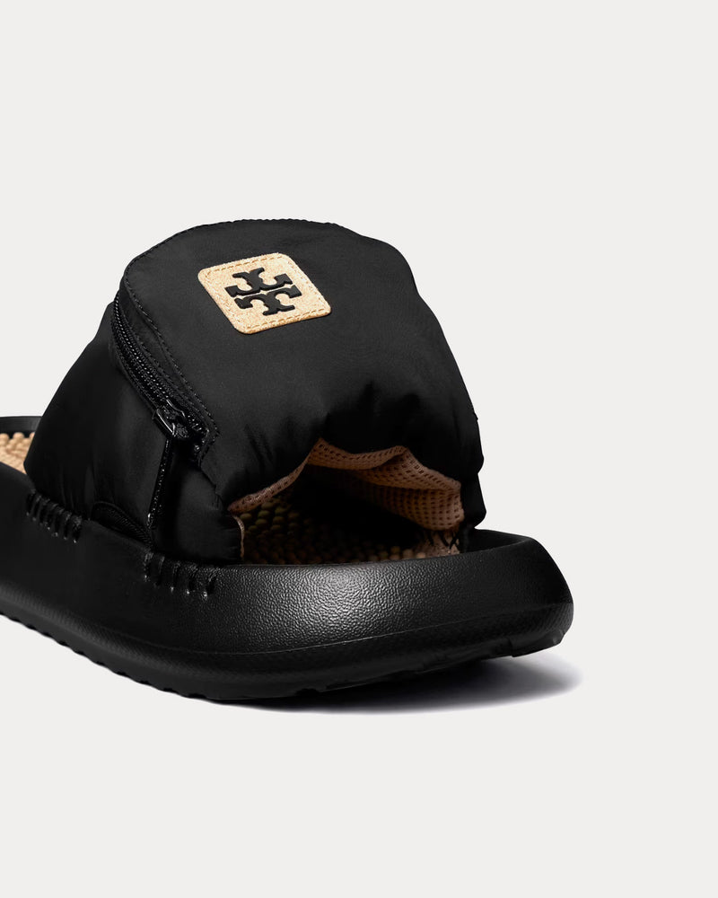 Tory Burch Women's Pocket Sport Slide Perfect Black Light Taupe