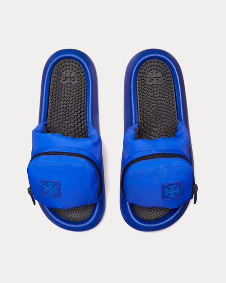 Tory Burch Pocket Sport Slide Blue Macaw / Perfect Navy / Perfect Navy Slip Ons - 2