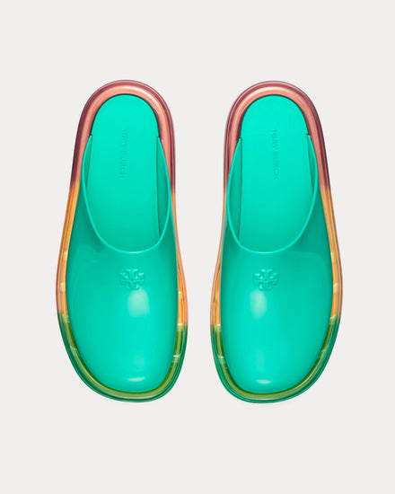 Tory Burch Bubble Clog Celadon Green / Multi Sliders - 2