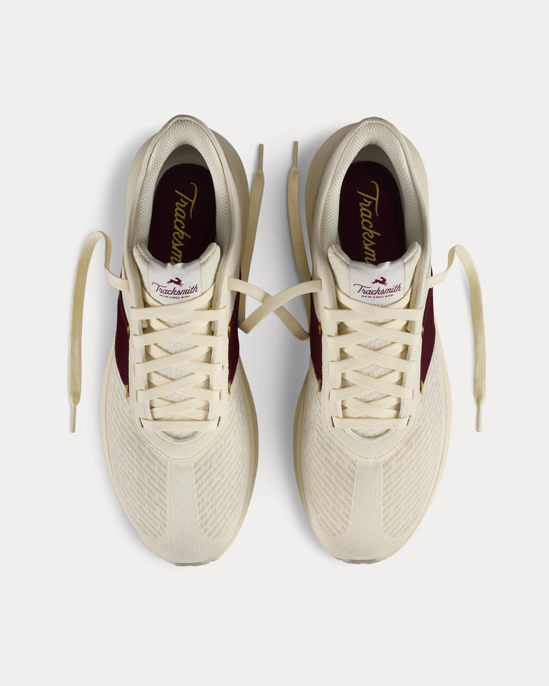 Tracksmith Eliot Runner Ivory / Wine Running Shoes - 2
