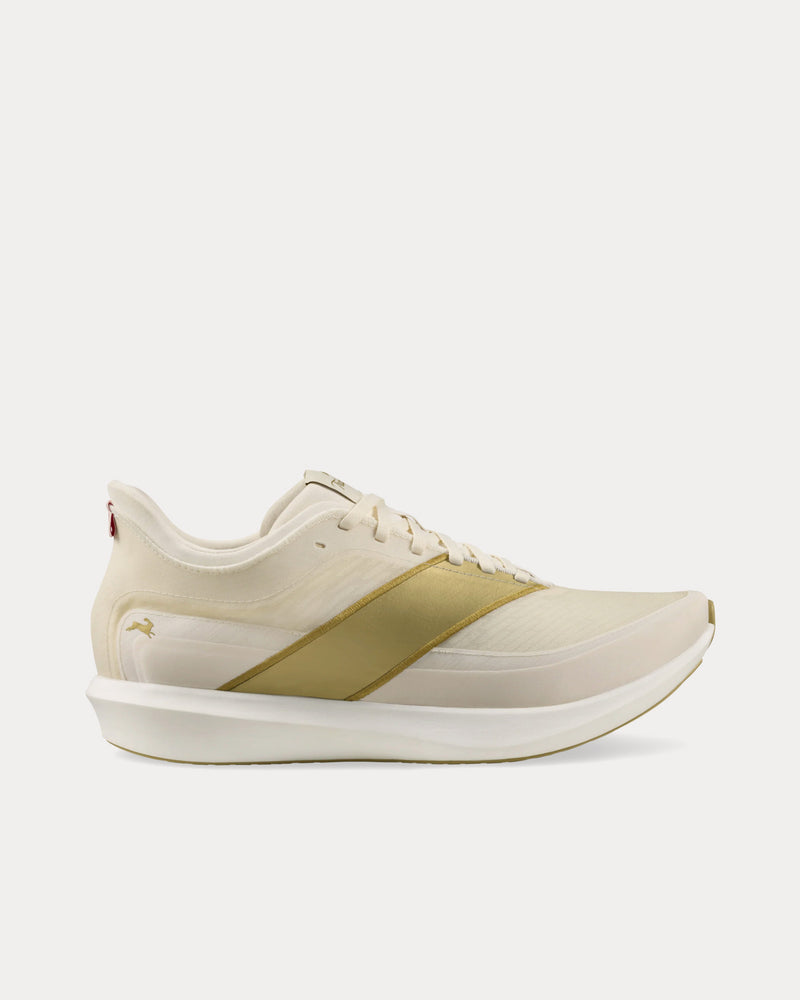 Tracksmith Eliot Racer Ivory / Gold Running Shoes - 1