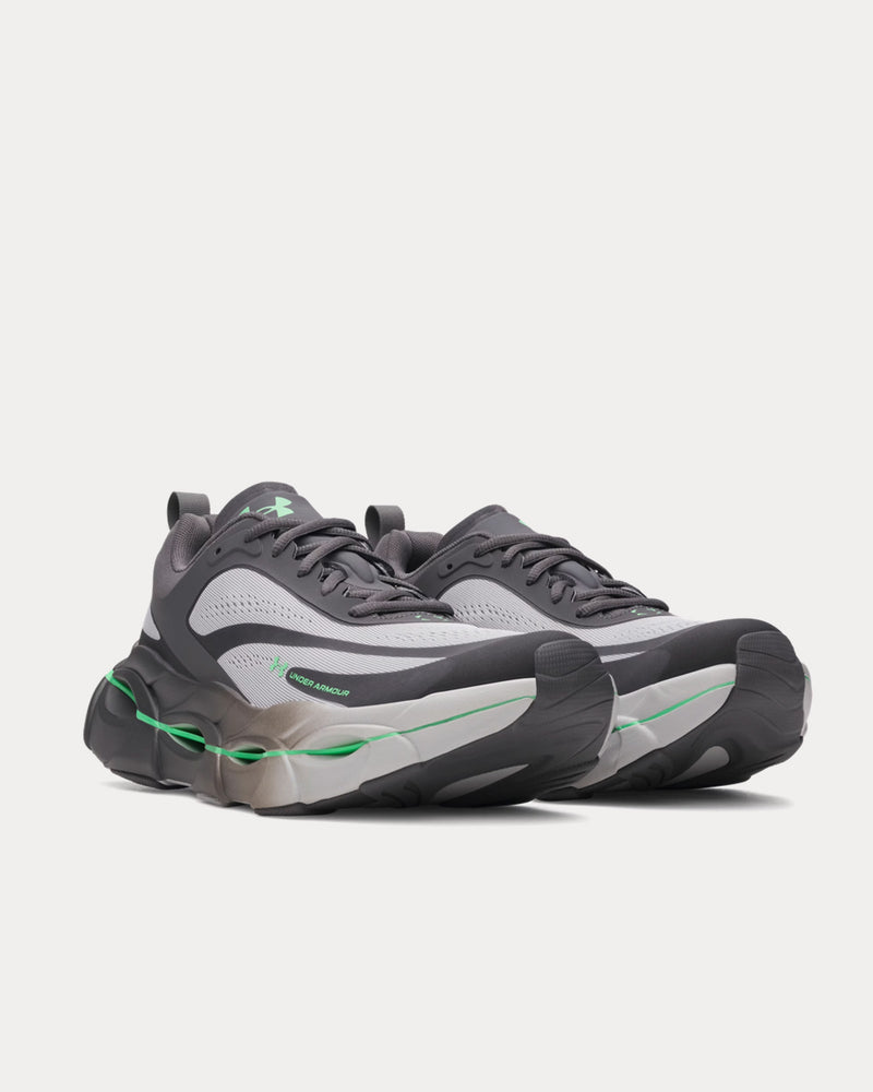 Under Armour UA Halo Racer Mod Gray / Castlerock / Vapor Green Running Shoes - 3