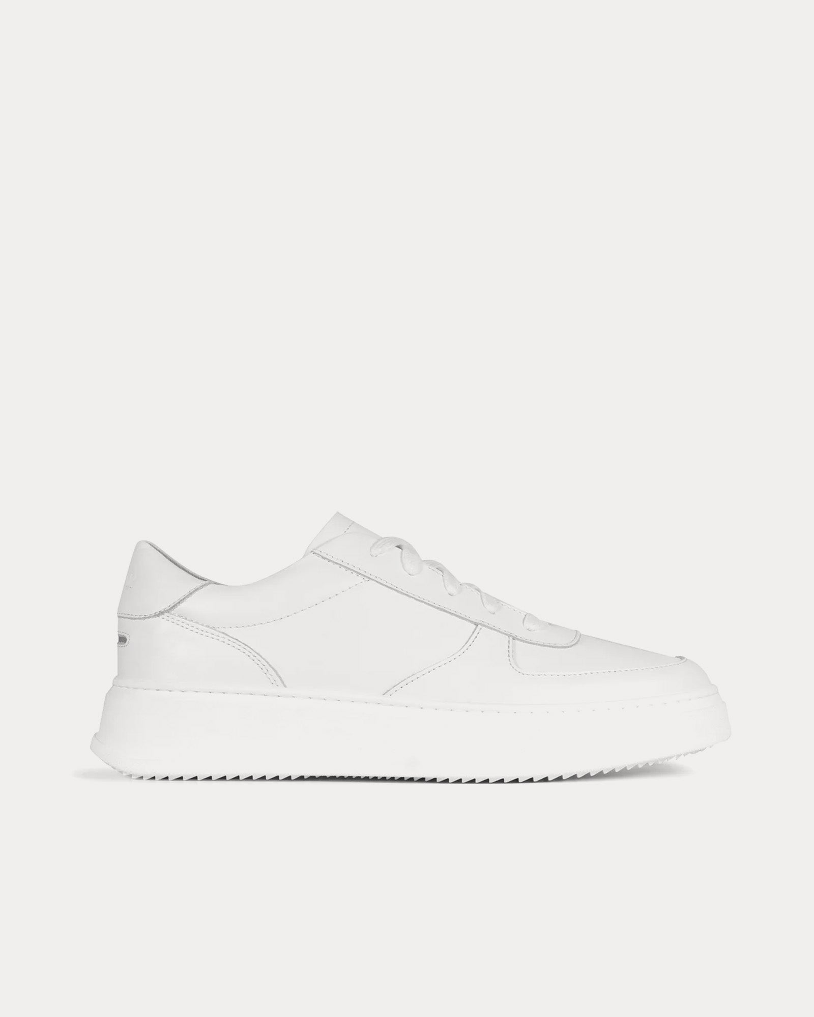 Unseen Footwear - Marais Leather White Low Top Sneakers