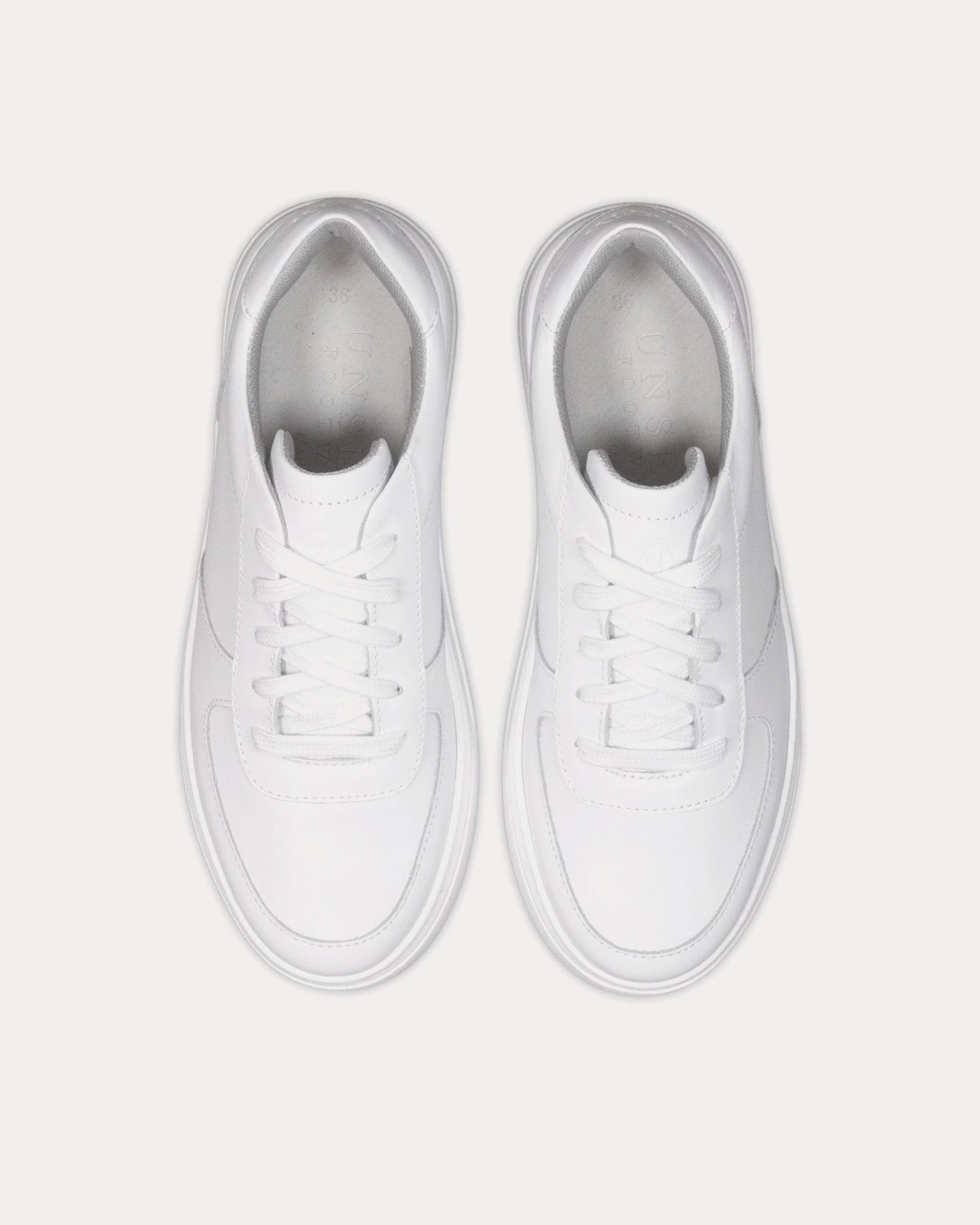Unseen Footwear - Marais Leather White Low Top Sneakers