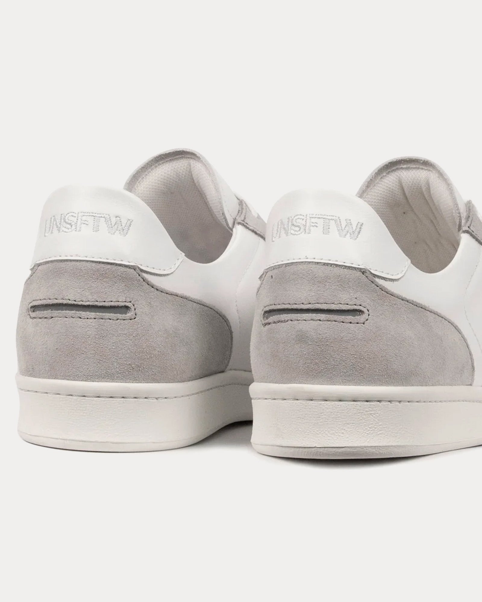 Unseen Footwear - Portelet Leather White / Grey Low Top Sneakers