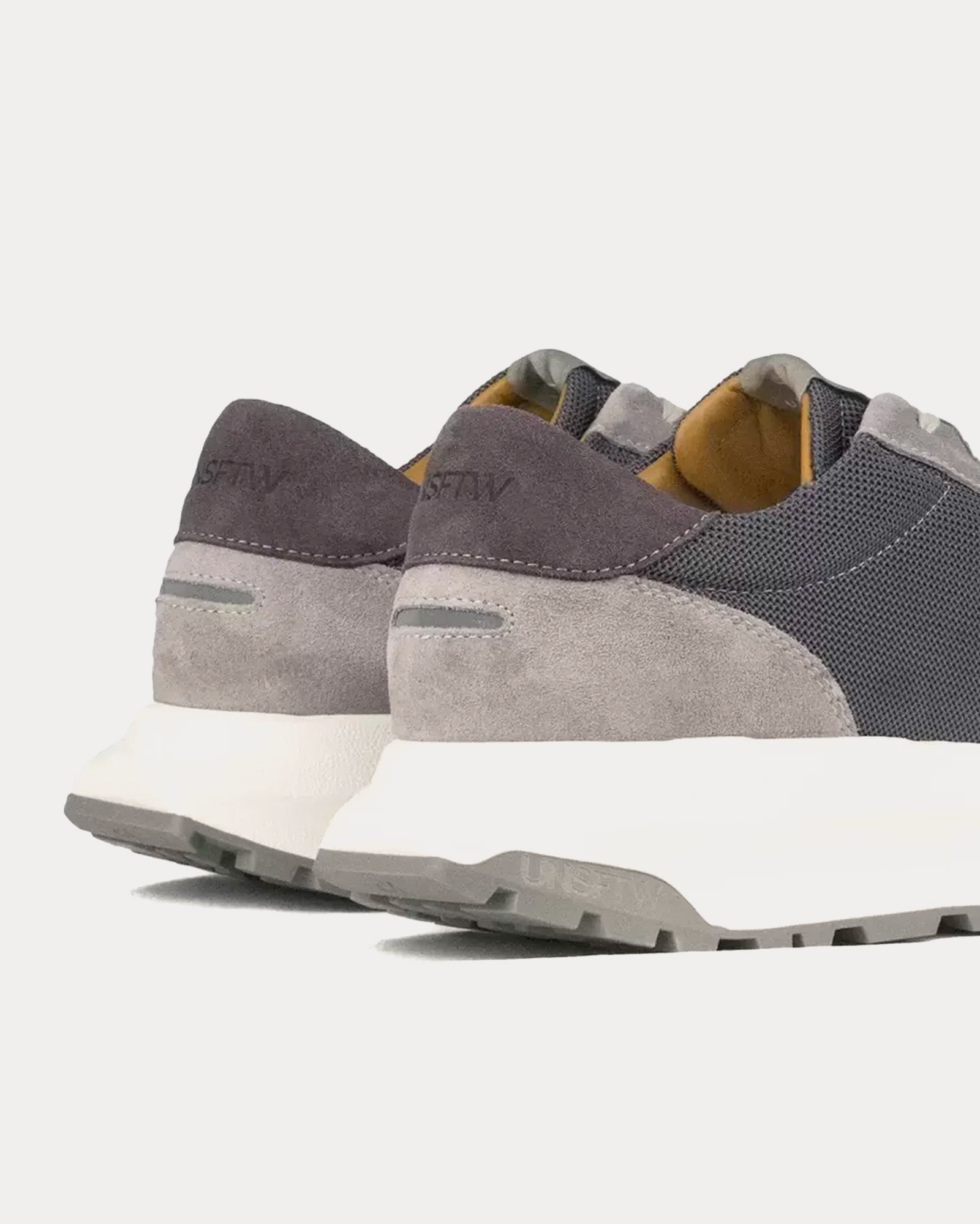 Unseen Footwear - Trinity Luxe Suede Charcoal Grey / White Low Top Sneakers