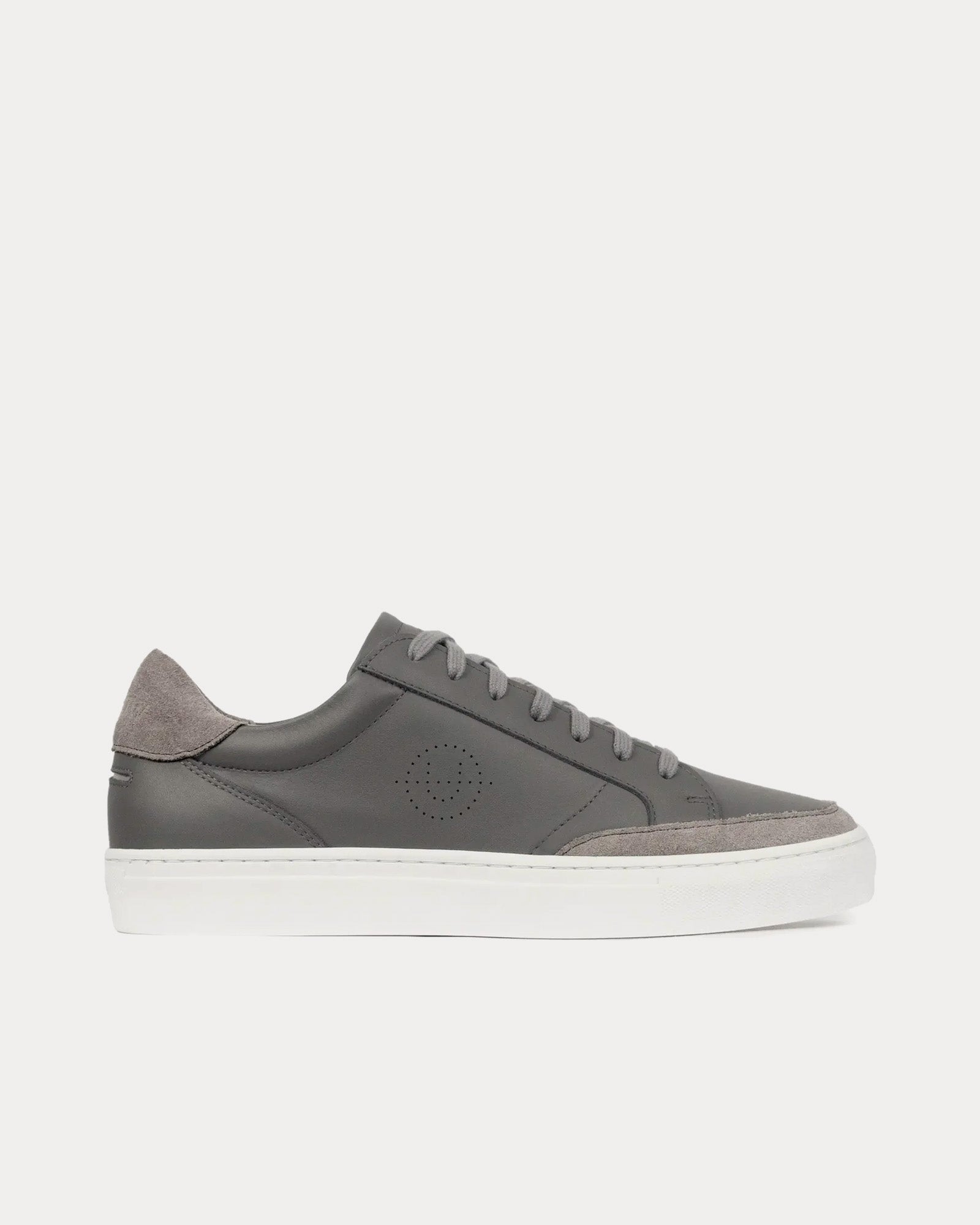 Unseen Footwear - Helier Leather & Suede Grey / White Low Top Sneakers