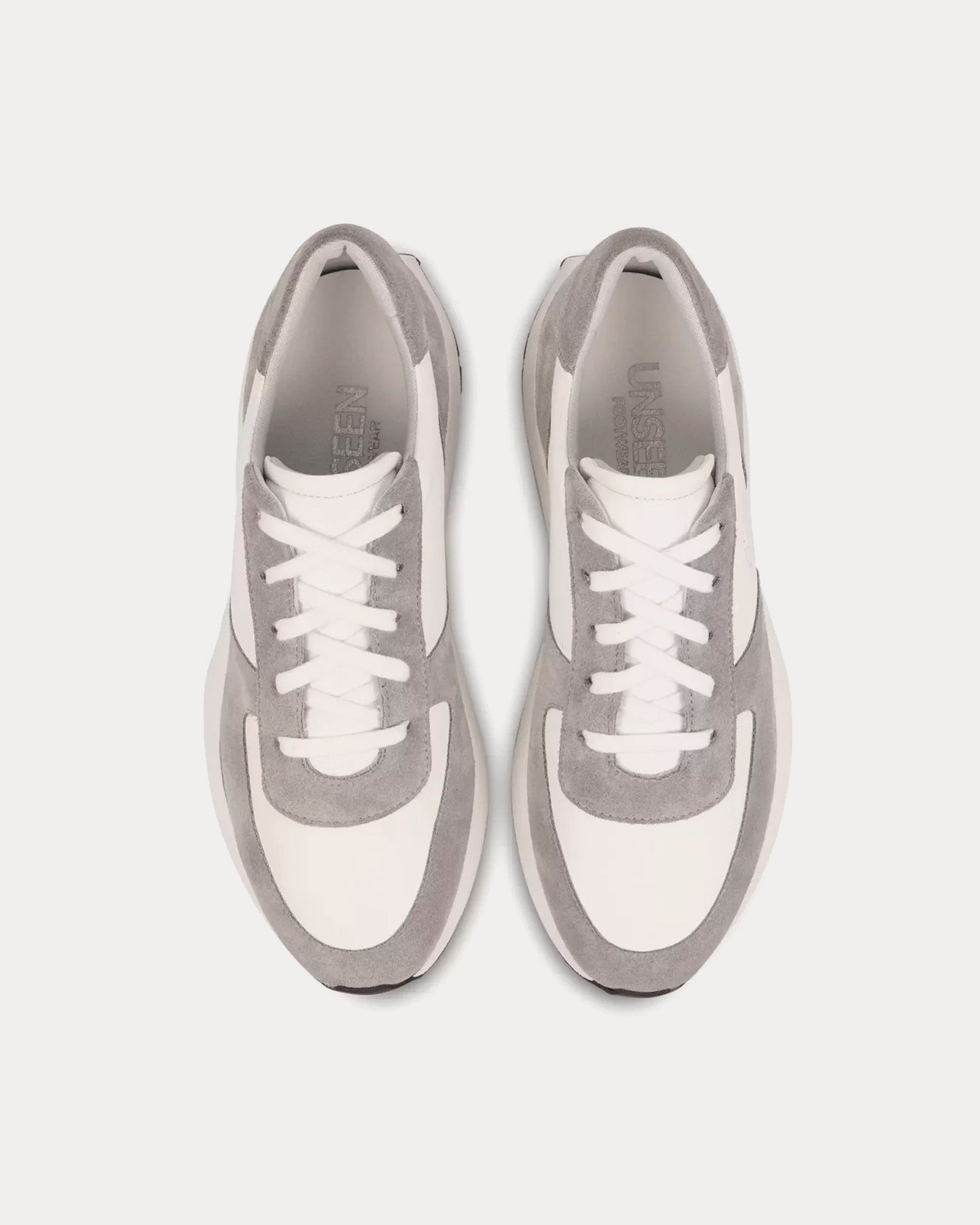 Unseen Footwear - Trinity Leather & Suede Grey / White Low Top Sneakers