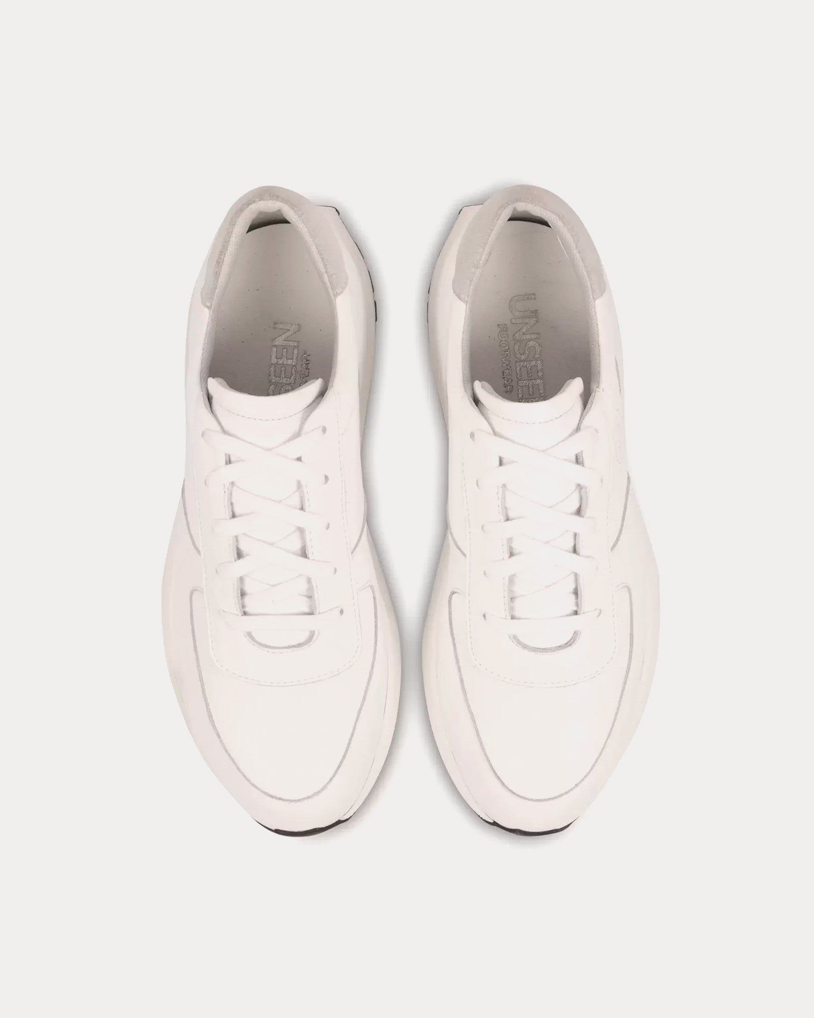 Unseen Footwear - Trinity Leather & Suede White / Bone Low Top Sneakers