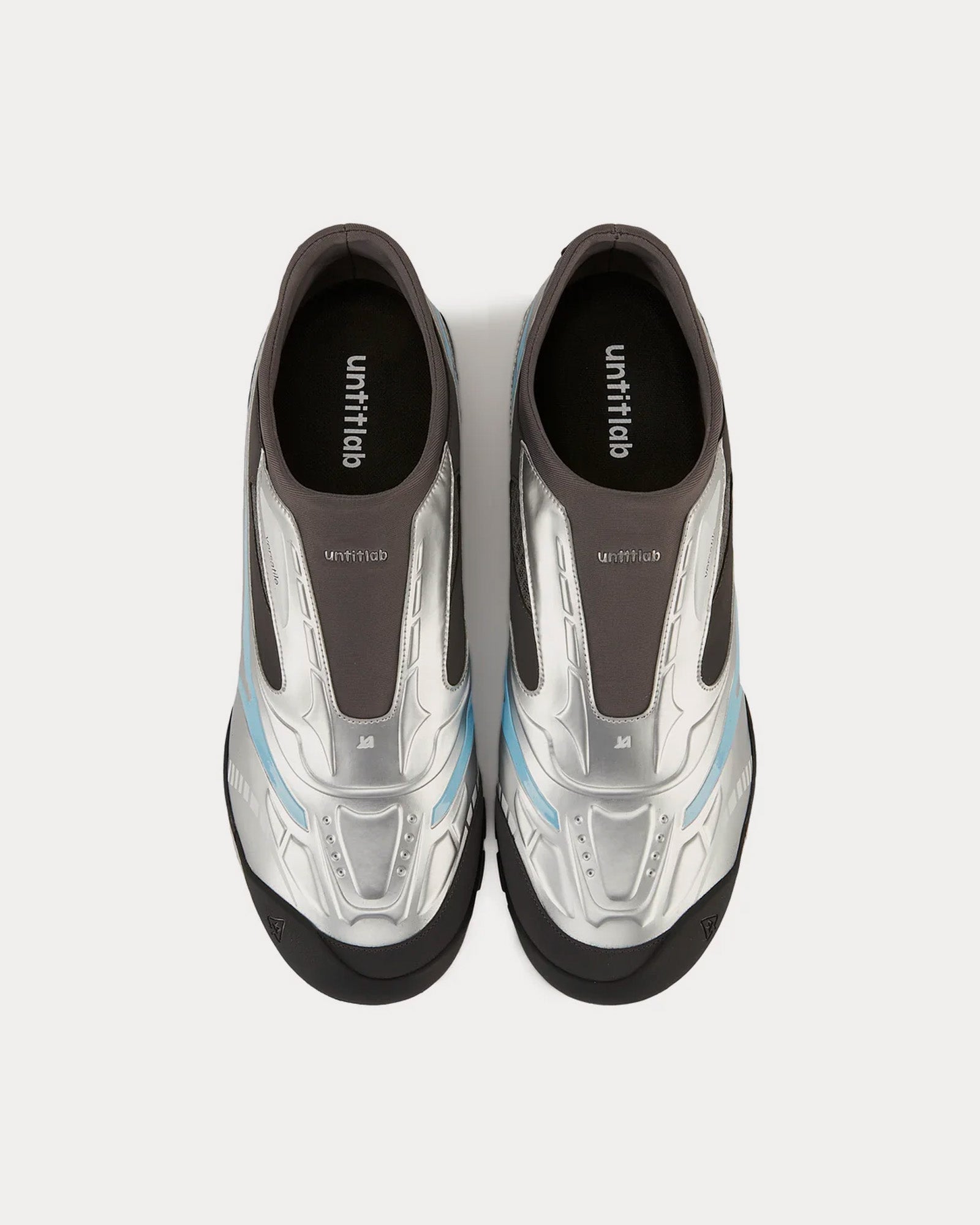 Untitlab - Swift Trek Silver Slip On Sneakers