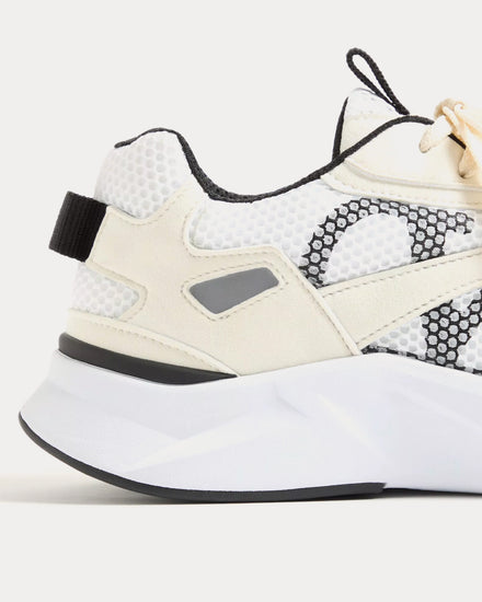 Valentino Demivee Mesh Fabric with Suede Inserts White / Grey Low Top Sneakers - 5