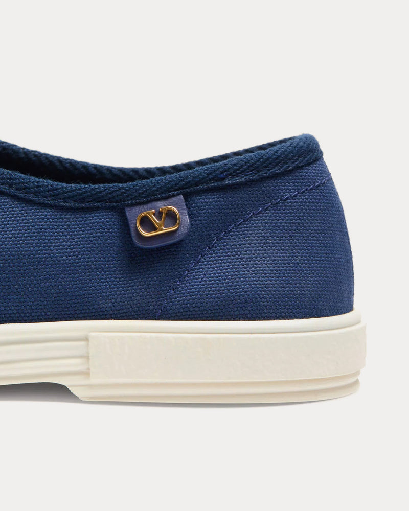 Valentino Bay By Bay Ballerina in Canvas Indigo / Ivory Slip Ons - 4