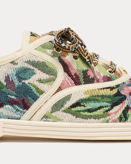 Valentino Bay By Bay Voyage Imaginaire Denim Fabric Multi / Ivory Low Top Sneakers - 4