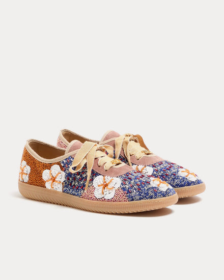 Valentino Cosmatesque Trainer With Sequins And Floral Embroidery Multi Low Top Sneakers - 3