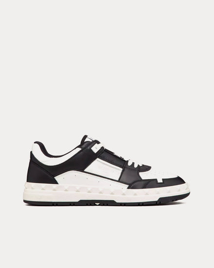 Valentino Freedots Calfskin Black / White Low Top Sneakers - 1