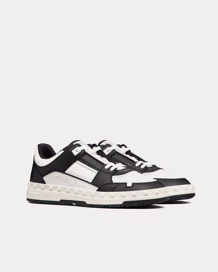Valentino Freedots Calfskin Black / White Low Top Sneakers - 3