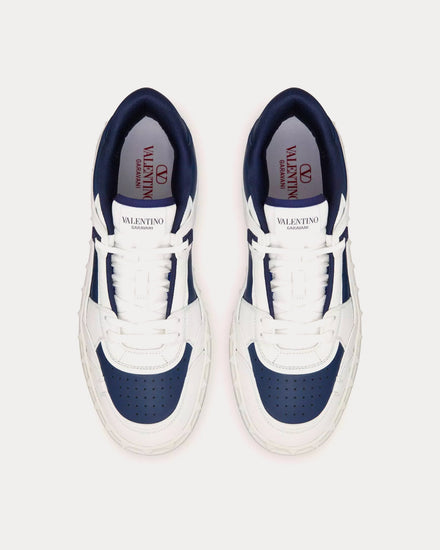 Valentino Freedots Calfskin White / Blue Low Top Sneakers - 2