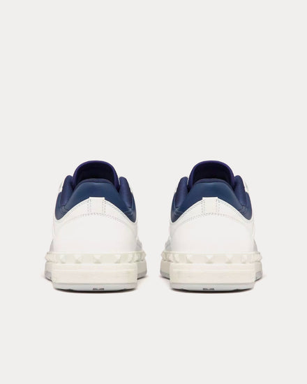 Valentino Freedots Calfskin White / Blue Low Top Sneakers - 4