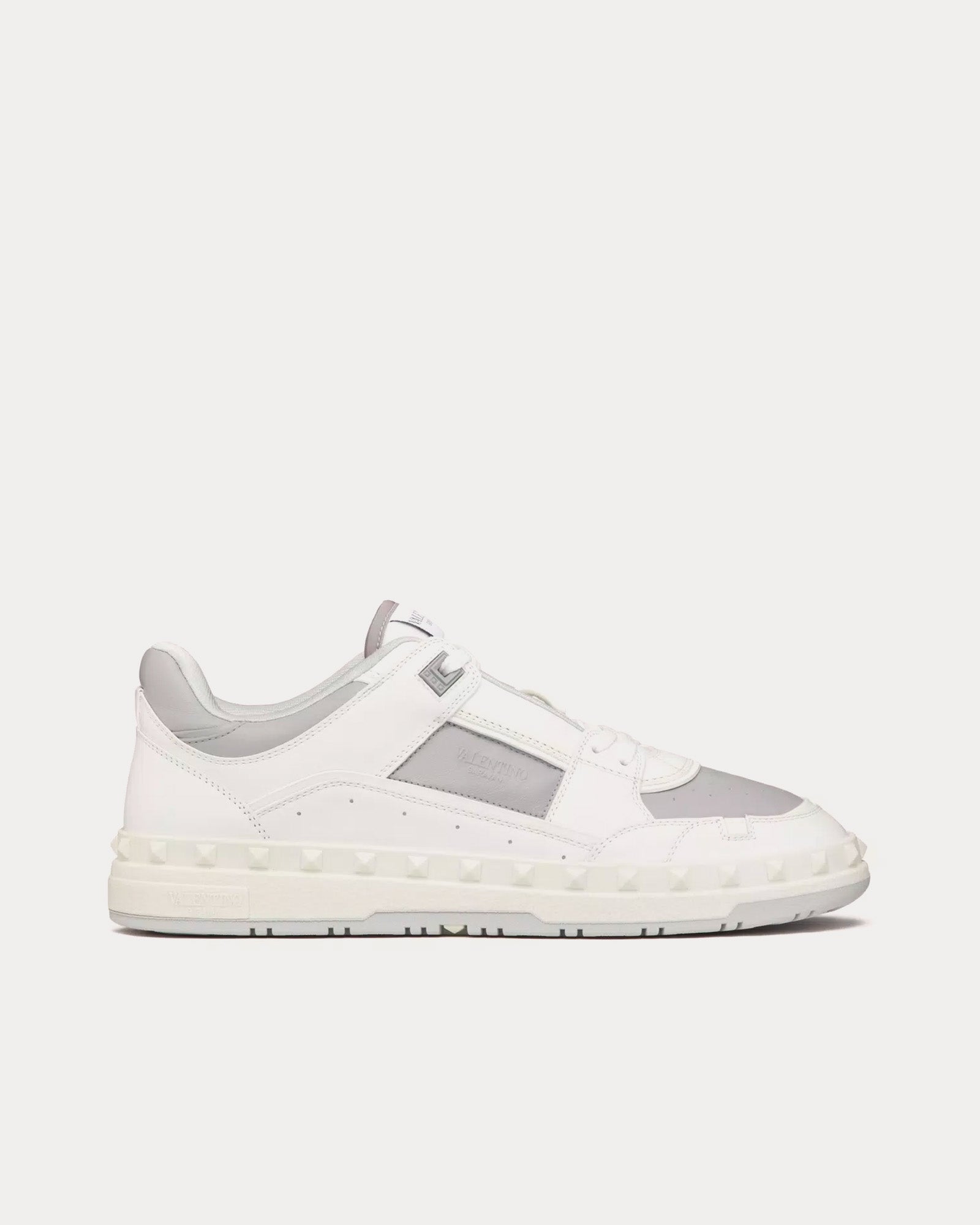 Valentino - Freedots Calfskin White / Pastel Grey Low Top Sneakers