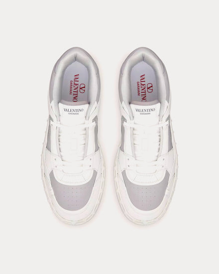 Valentino Freedots Calfskin White / Pastel Grey Low Top Sneakers - 2