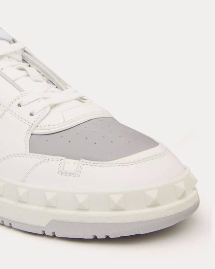 Valentino Freedots Calfskin White / Pastel Grey Low Top Sneakers - 5