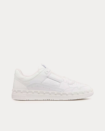 Valentino Freedots Calfskin White Low Top Sneakers - 1