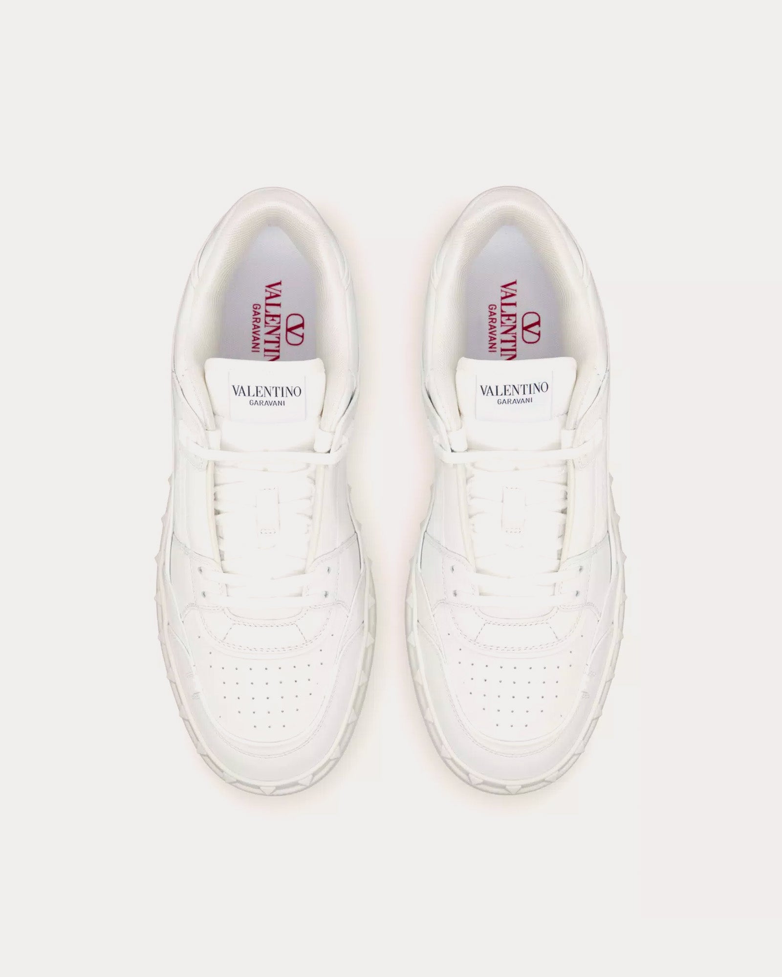Valentino - Freedots Calfskin White Low Top Sneakers