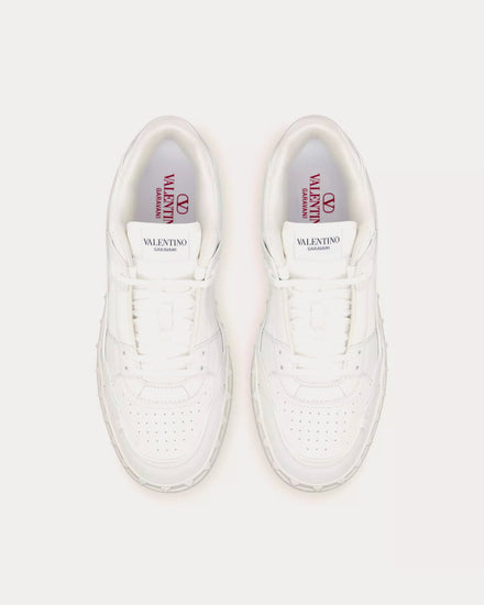 Valentino Freedots Calfskin White Low Top Sneakers - 2