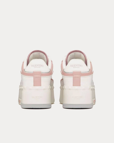 Valentino Freedots XL Calfskin Leather White / Rose / Silver Low Top Sneakers - 2