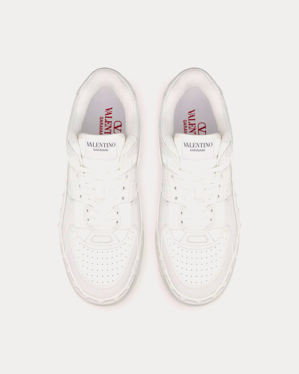Valentino Freedots XL Calfskin Leather White Low Top Sneakers - Sneak ...