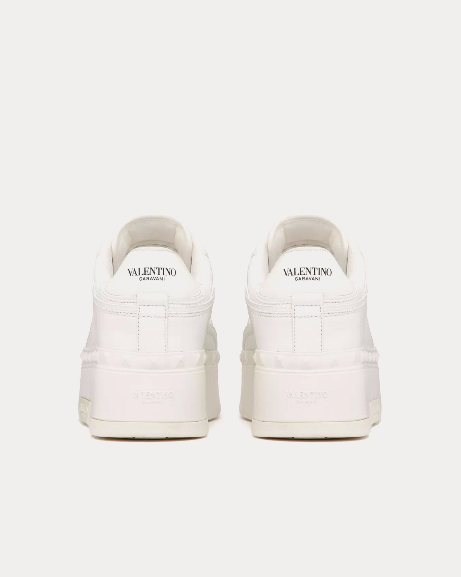 Valentino - Freedots XL Calfskin Leather White Low Top Sneakers
