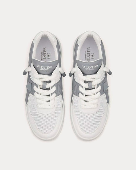 Valentino One Stud XL Perforated Nappa Leather White / Nuage Low Top Sneakers - 2
