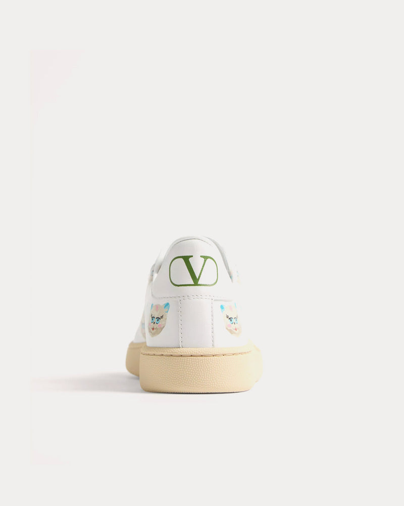 Valentino Royco with Le Chat De La Maison Nappa Calfskin White Low Top Sneakers - 4