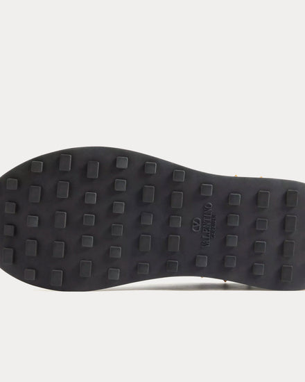 Valentino Stud Up Leather & Nylon Black Low Top Sneakers - 5