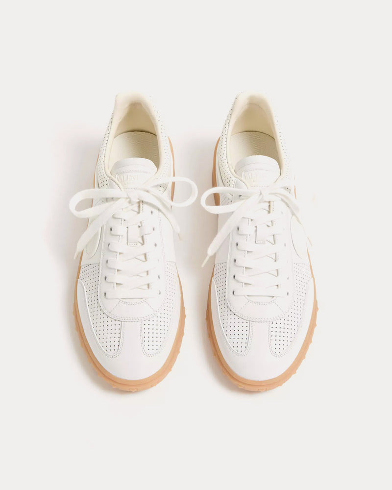 Valentino Upvillage Perforated Nappa Leather White Low Top Sneakers - 2