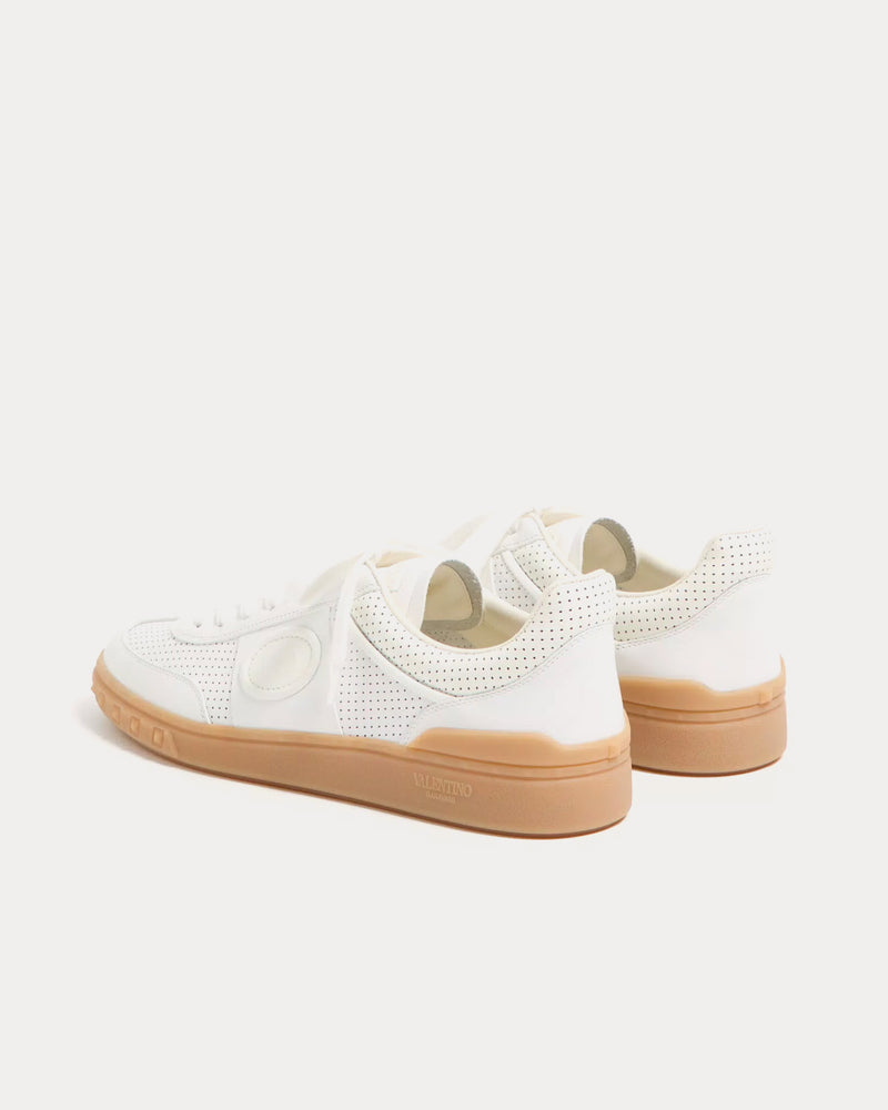 Valentino Upvillage Perforated Nappa Leather White Low Top Sneakers - 4