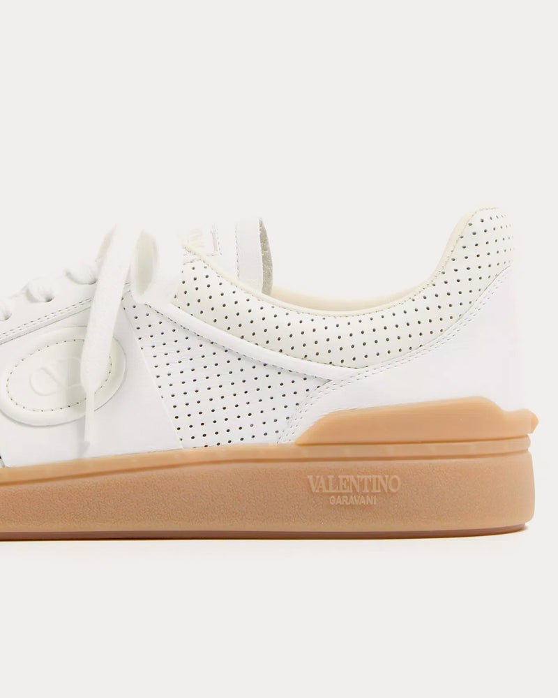 Valentino Upvillage Perforated Nappa Leather White Low Top Sneakers - 5
