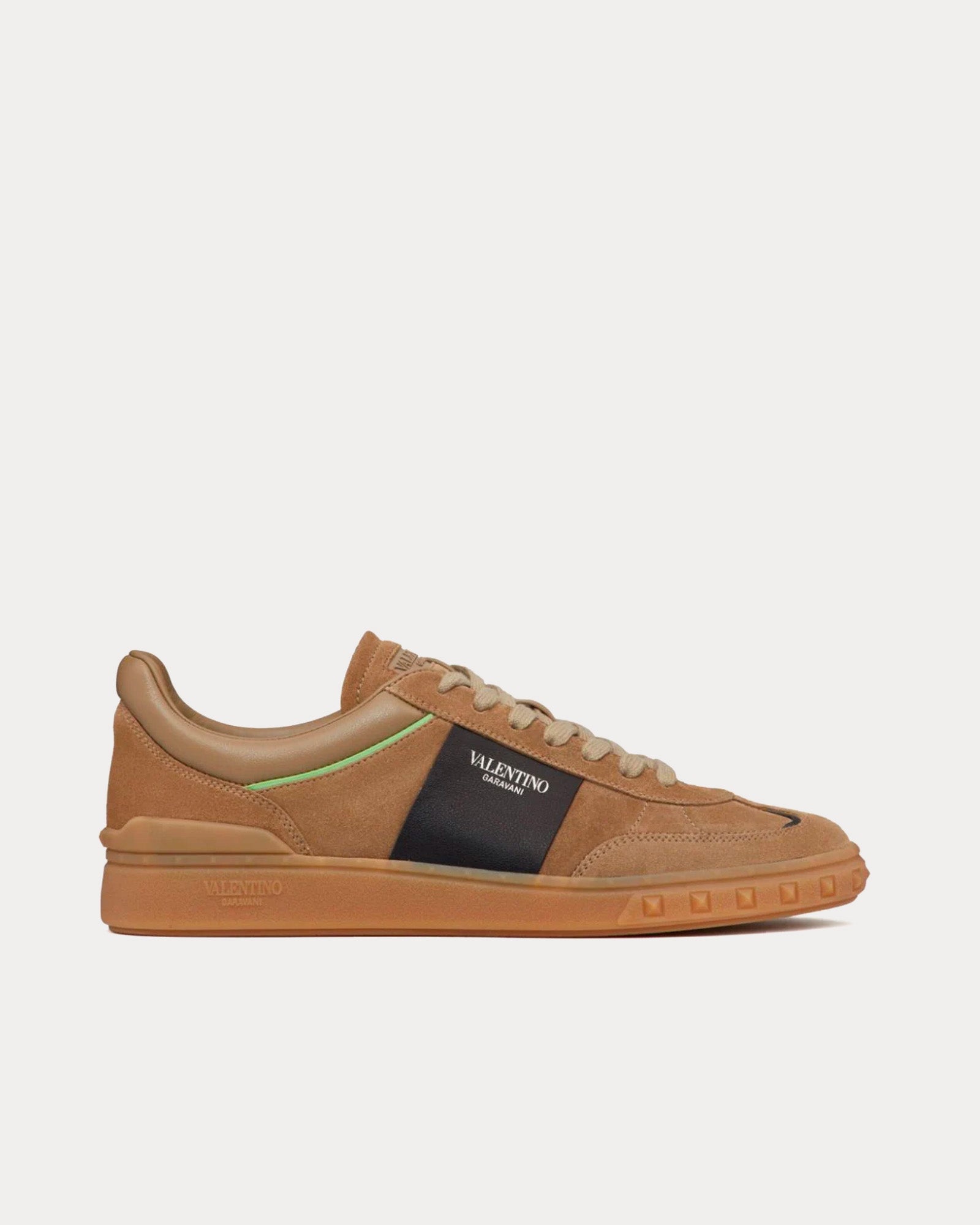 Valentino Men's Upvillage Leather Brown / Black Low Top