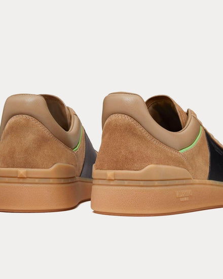Valentino Upvillage Leather Brown / Black Low Top Sneakers - 3