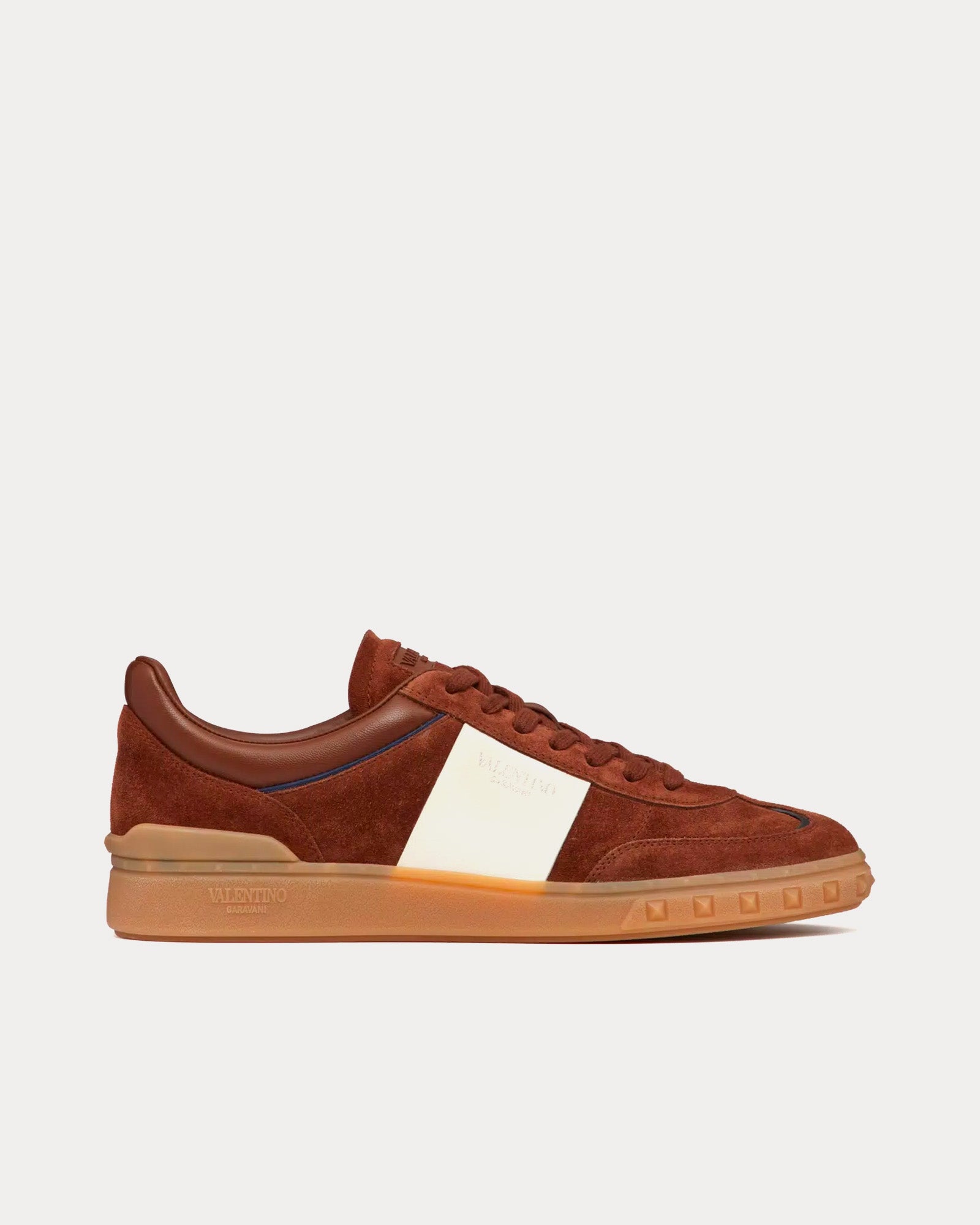 Valentino - Upvillage Leather Chocolate / Ivory Low Top Sneakers