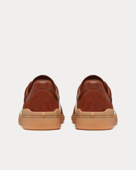 Valentino Upvillage Leather Chocolate / Ivory Low Top Sneakers - 3