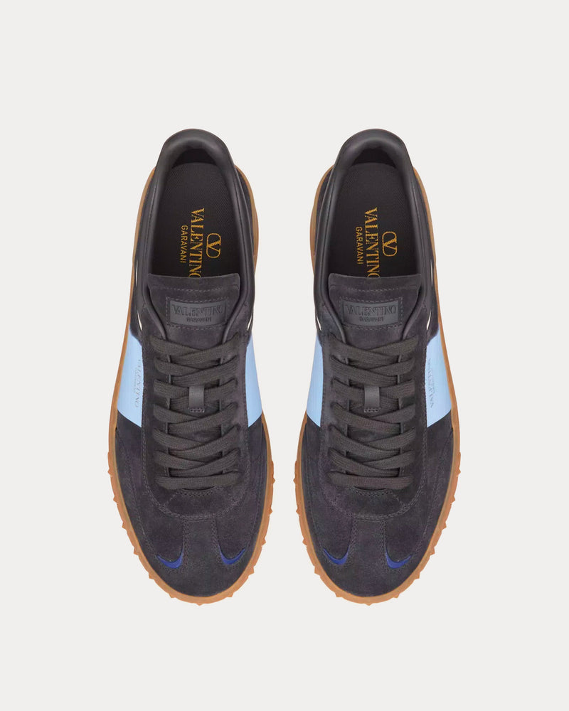 Valentino Upvillage Leather Grey / Sapphire Low Top Sneakers - 2